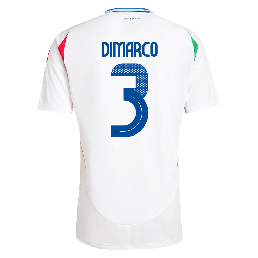 Federico Dimarco 3 Italy National Team 2024/25 Away Men Jersey - White