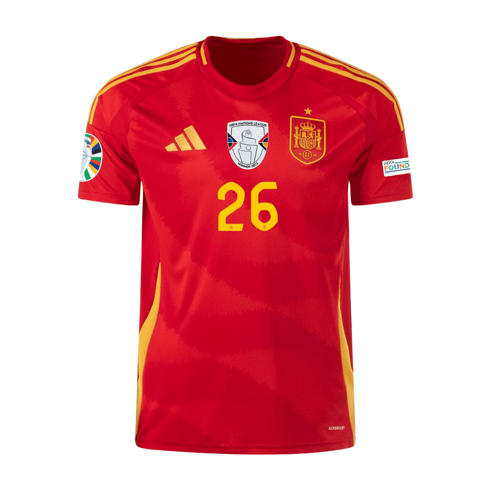 Pedri 26 Spain National Team 2024 Home Men Jersey - Scarlet