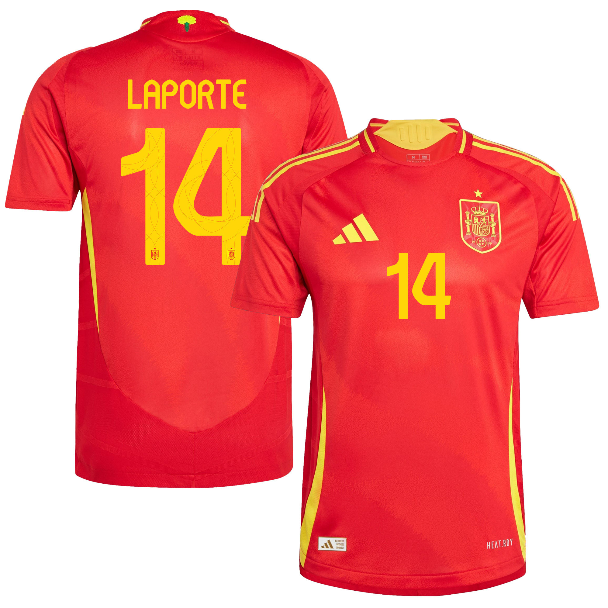 Aymeric Laporte 14 Spain National Team 2024 Home Men Jersey - Red