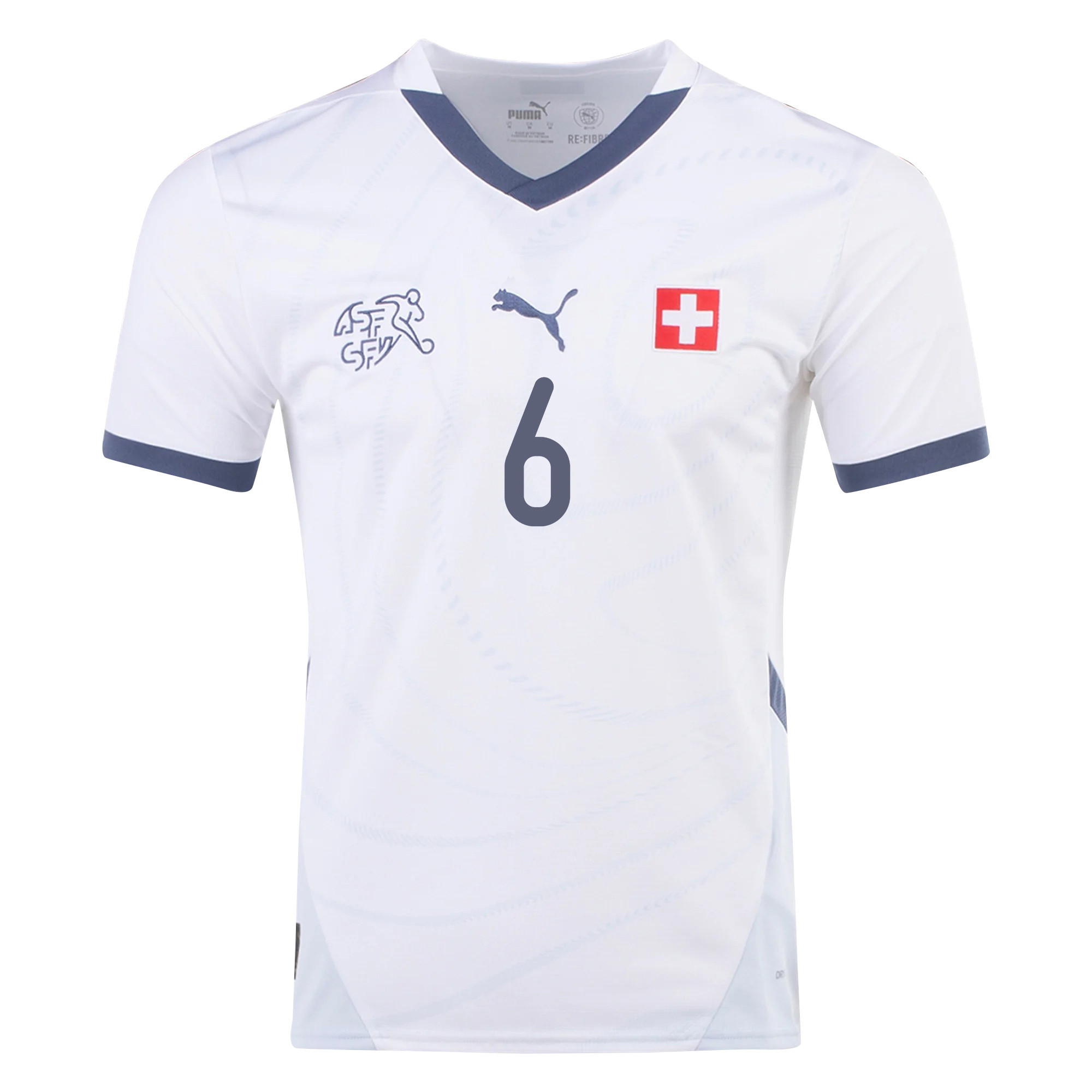Denis Zakaria 6 Switzerland National Team 2024/25 Away Men Jersey - White