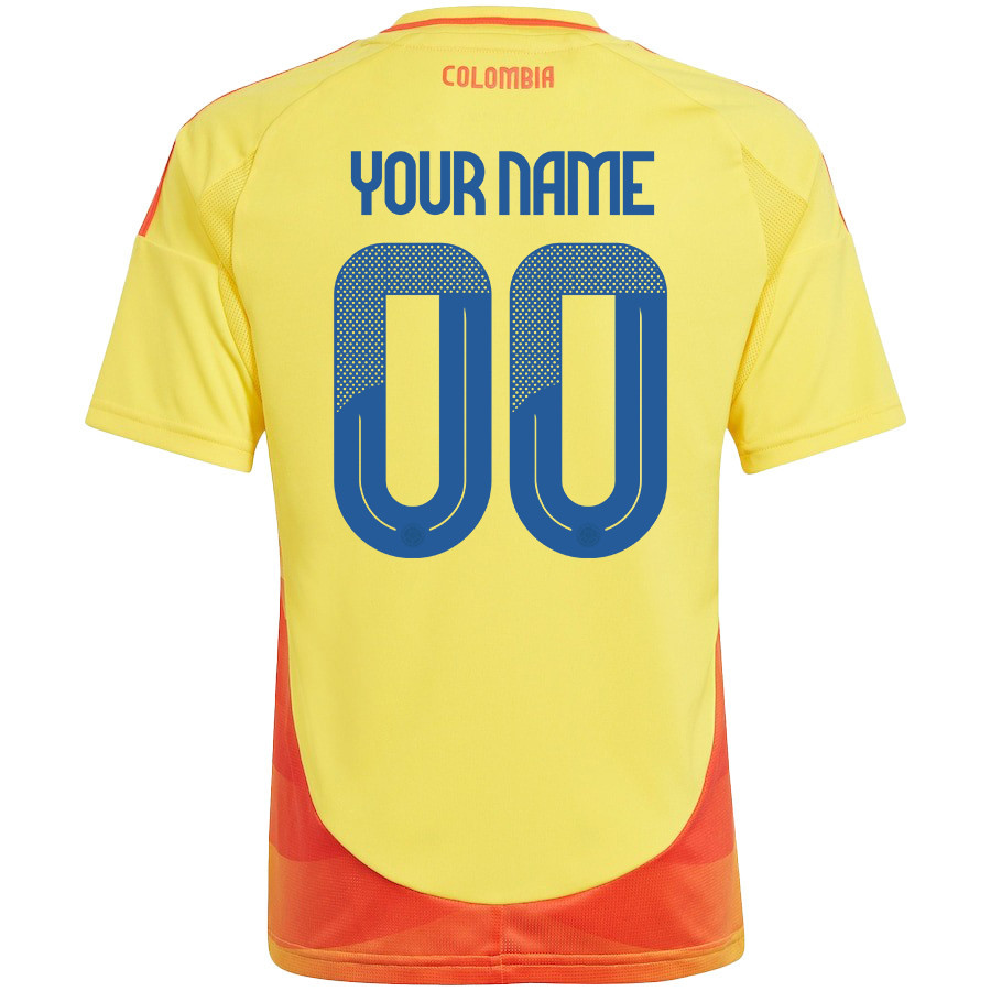 Colombia National Team 2024/25 Home Custom YOUTH Jersey - Yellow