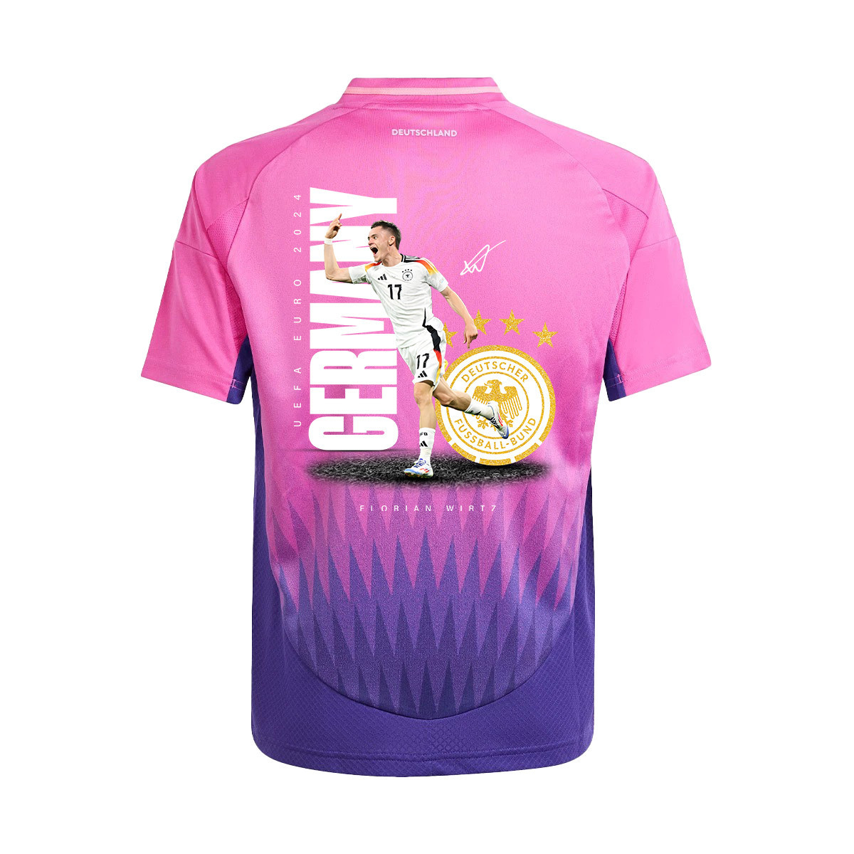 Florian Wirtz 17 Signed Game-changer Germany National Team 2024 Away YOUTH Jersey - Purple