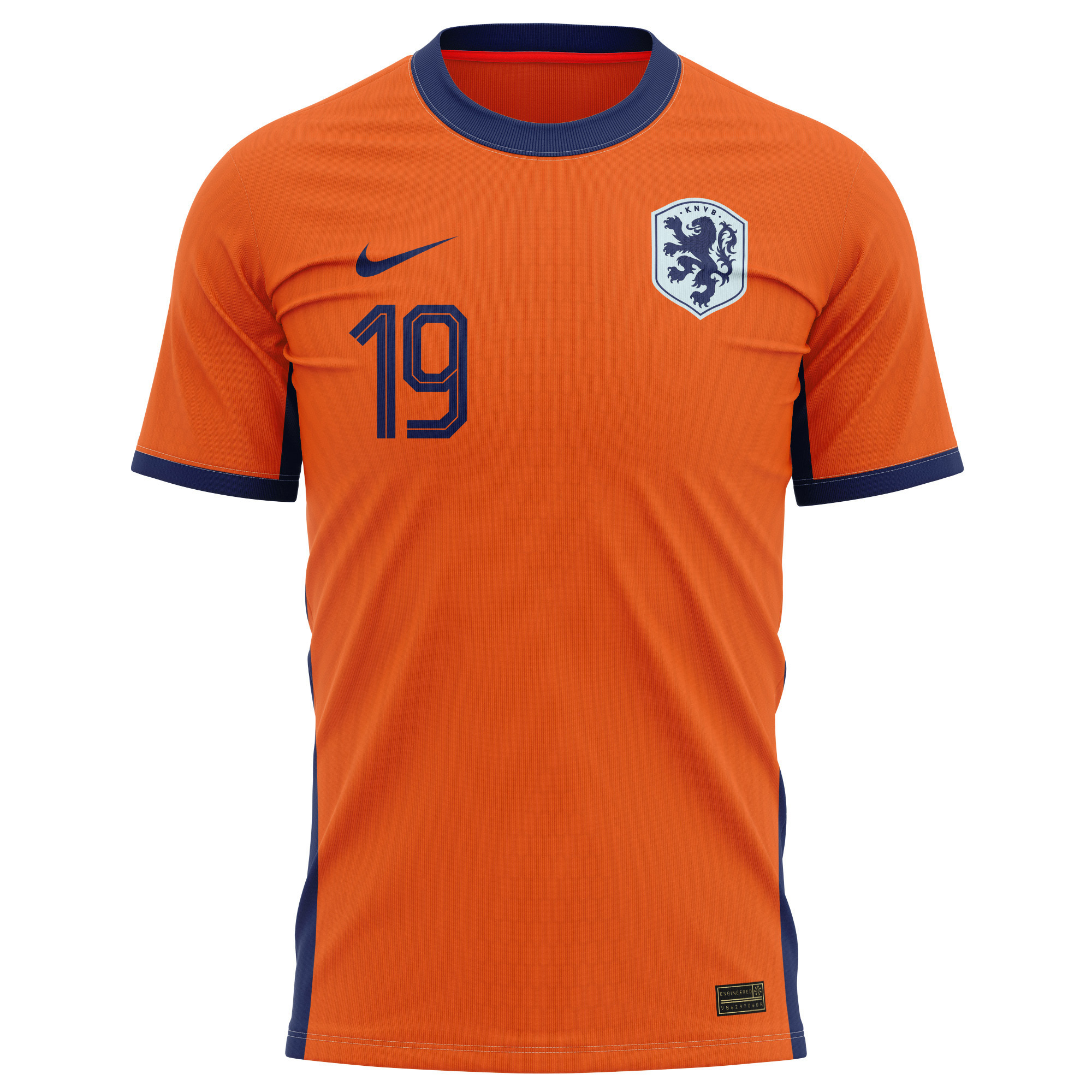 Thijs Dallinga 19 Netherlands National Team 2024 Home Kits AOP T-shirt - Orange
