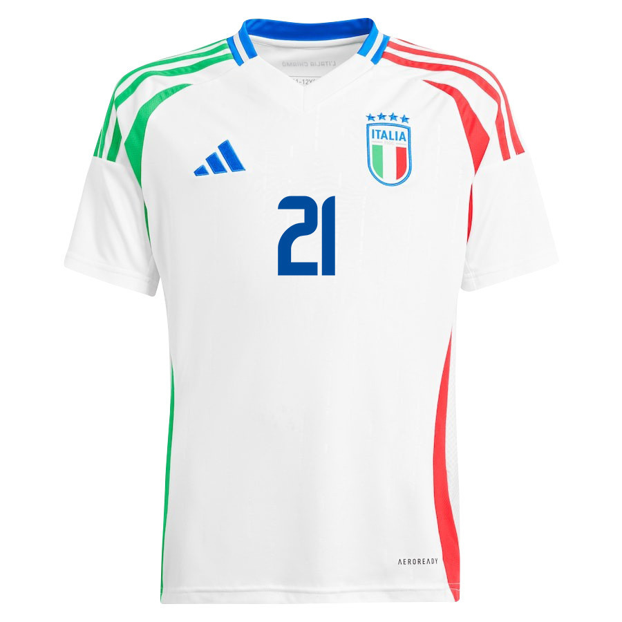 Nicolo Fagioli 21 Italy National Team 2024/25 Away YOUTH Jersey - White
