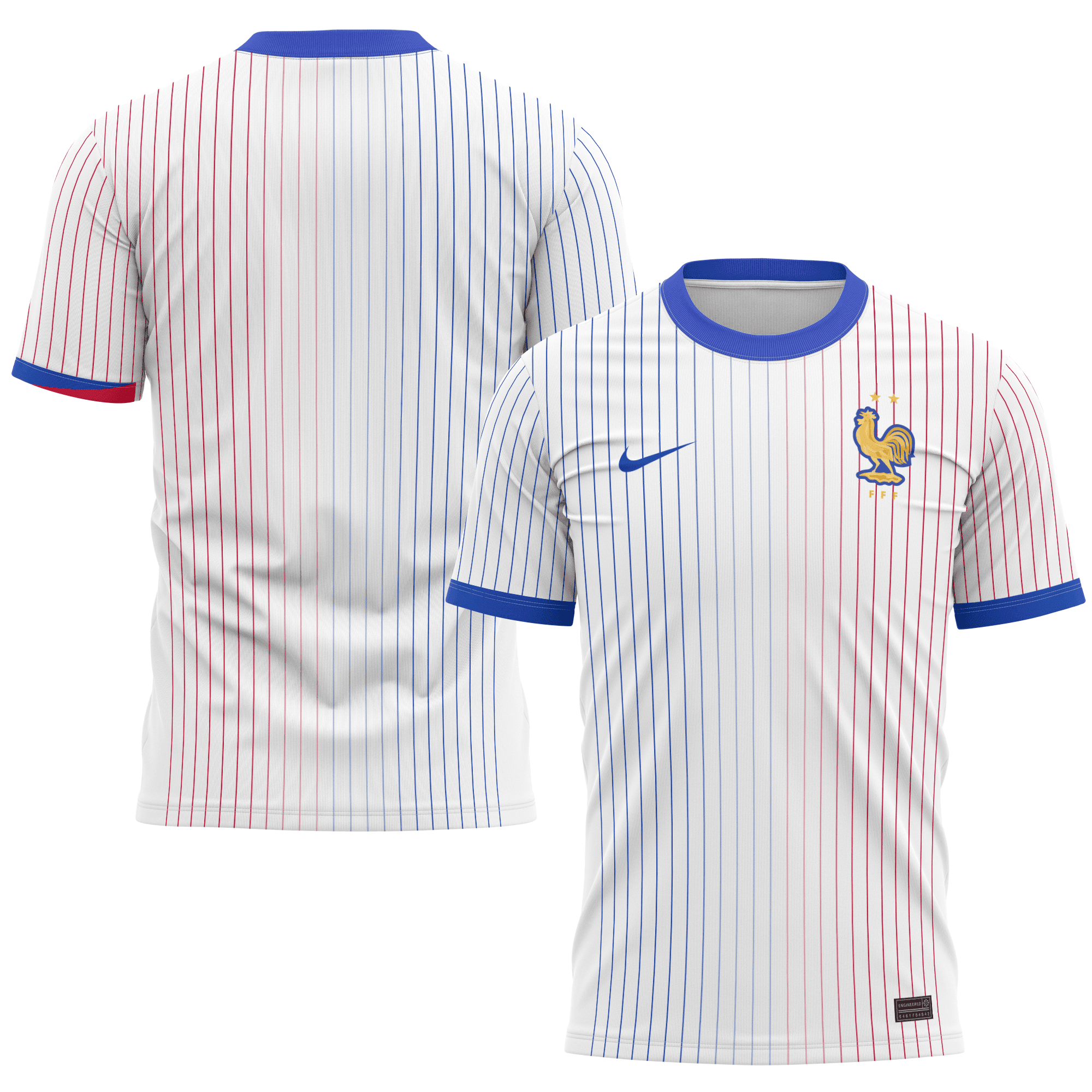 France National Team 2024 Home Kits AOP T-shirt - White