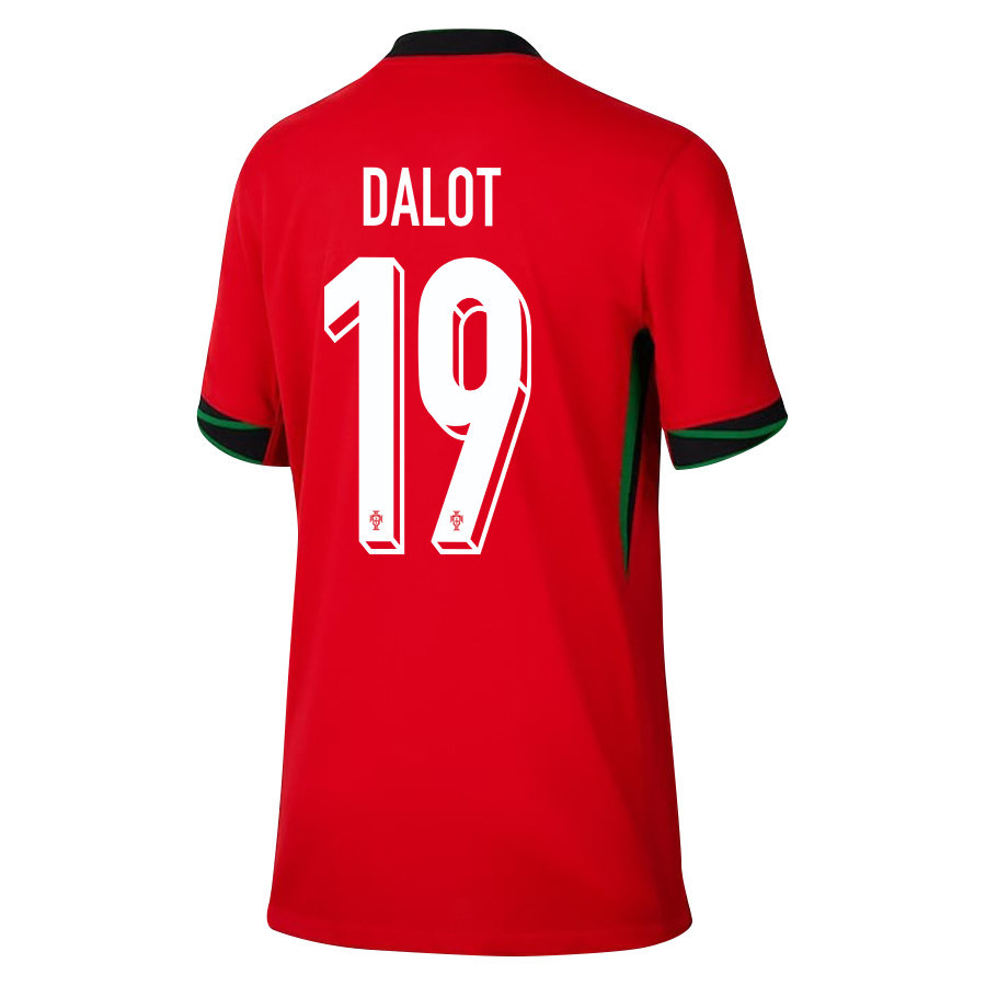 Diogo Dalot 19 Portugal National Team 2024/25 Home YOUTH Jersey - Red