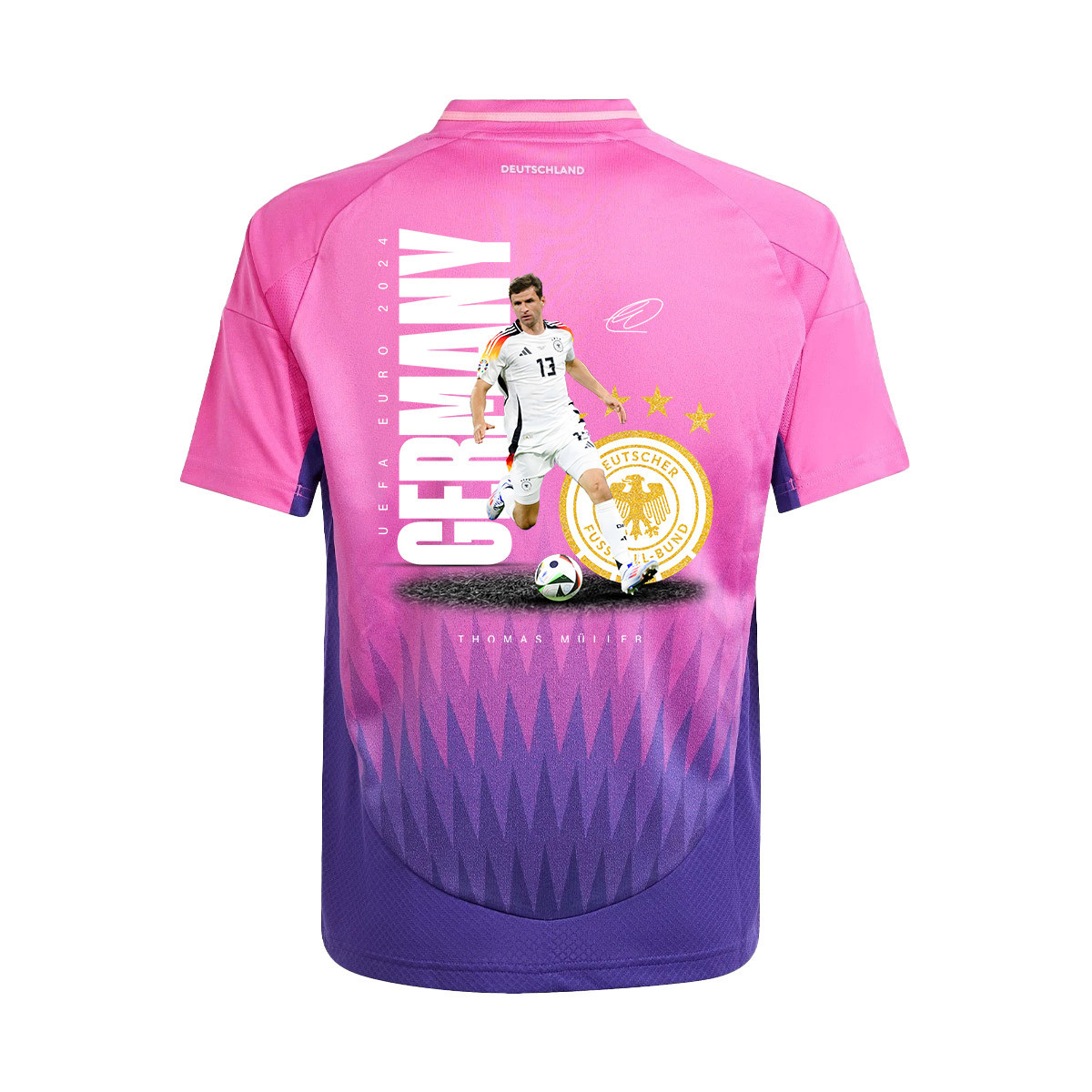 Thomas Müller 13 Signed Game-changer Germany National Team 2024 Away YOUTH Jersey - Purple