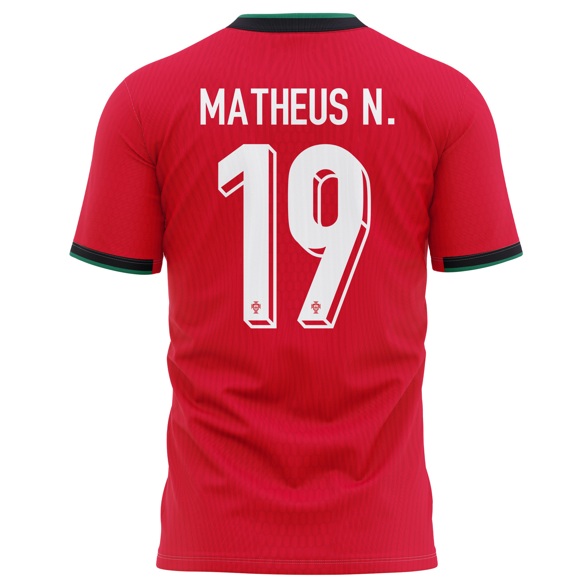 Matheus Nunes 19 Portugal National Team 2024/25 Home Kits AOP T-shirt - Red