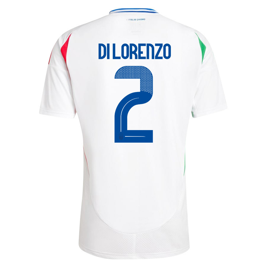 Giovanni Di Lorenzo 2 Italy National Team 2024/25 Away Men Jersey - White