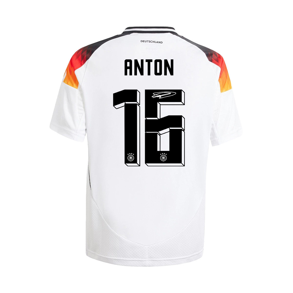 Waldemar Anton 16 Signed Germany National Team 2024/25 YOUTH Jersey Autographed - Home