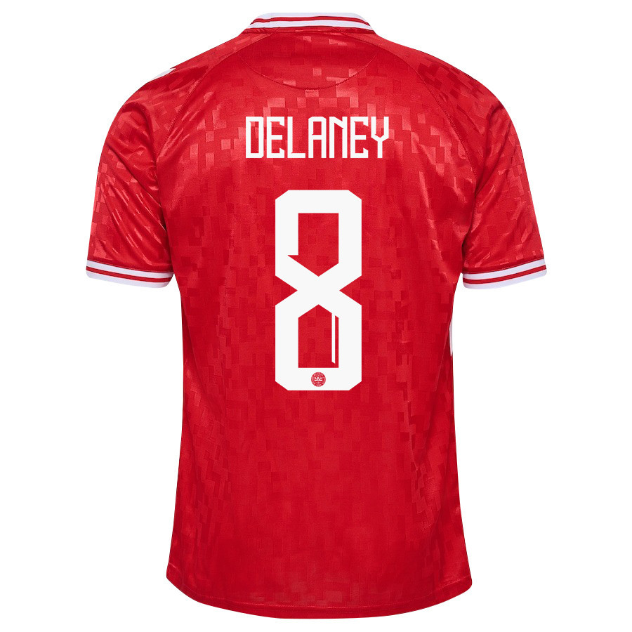 Thomas Delaney 8 Denmark National Team 2024/25 Home Men Jersey - Red