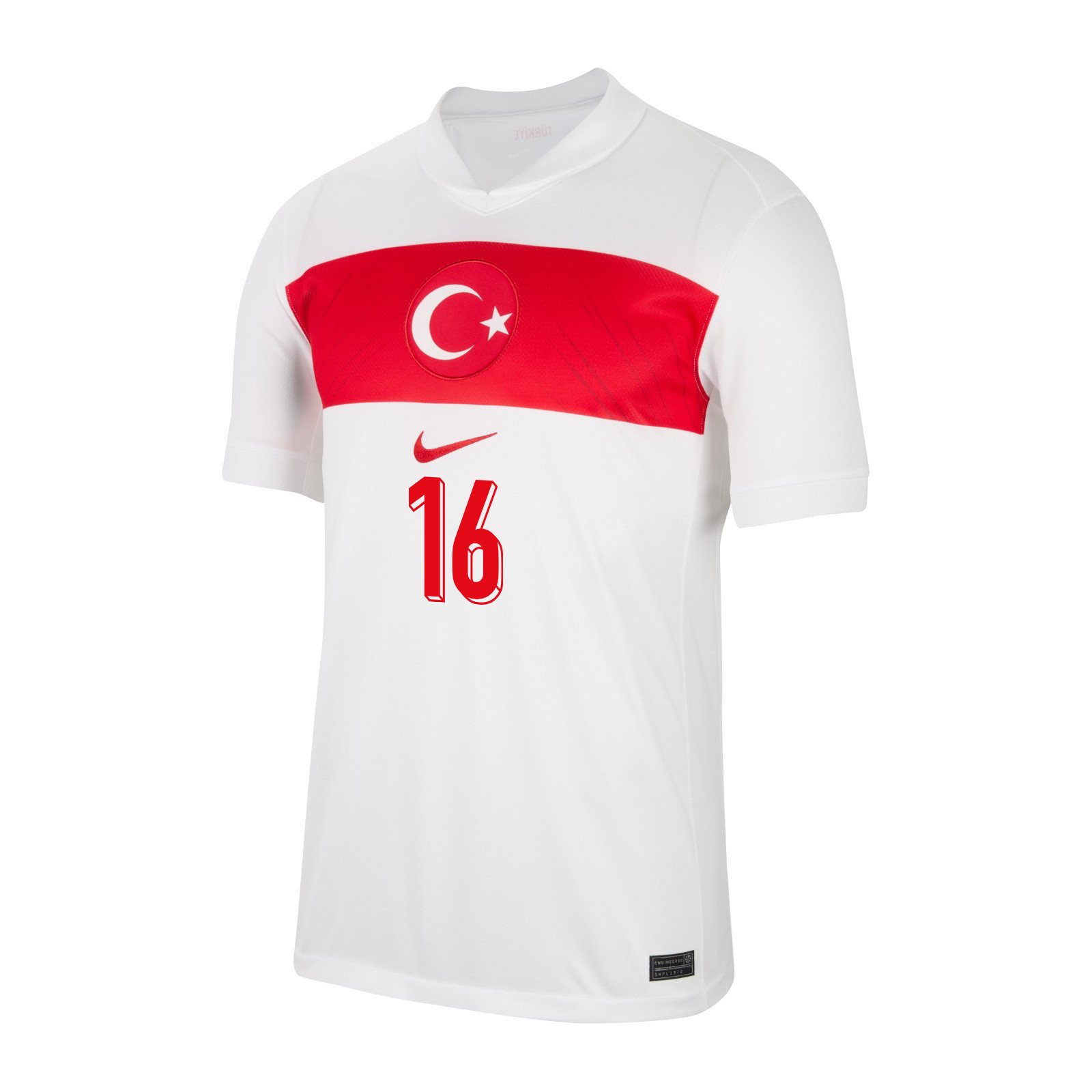 İsmail Yüksek 16 Turkey National Team 2024 Home Stadium Men Jersey White