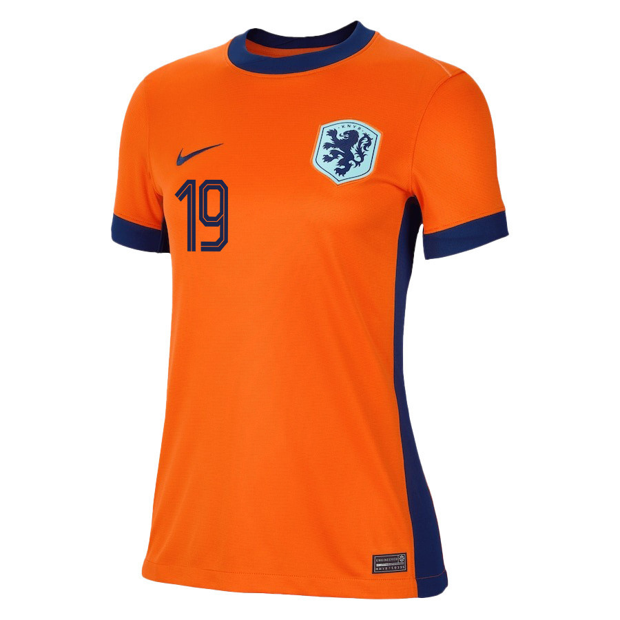Brian Brobbey 19 Netherlands National Team 2024/25 Home WOMEN Jersey - Orange
