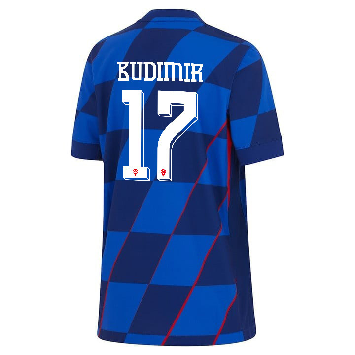 Ante Budimir 17 Croatia National Team 2024 Away YOUTH Jersey - Blue