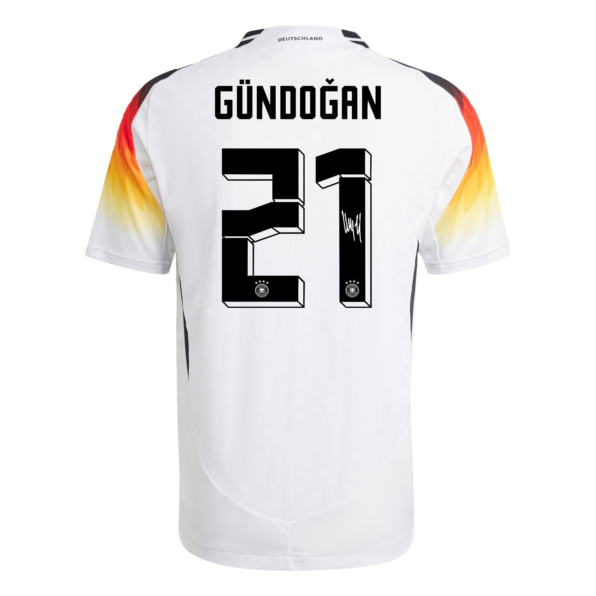 İlkay Gündoğan 21 Signed Germany National Team 2024/25 Home Jersey Autographed - Men