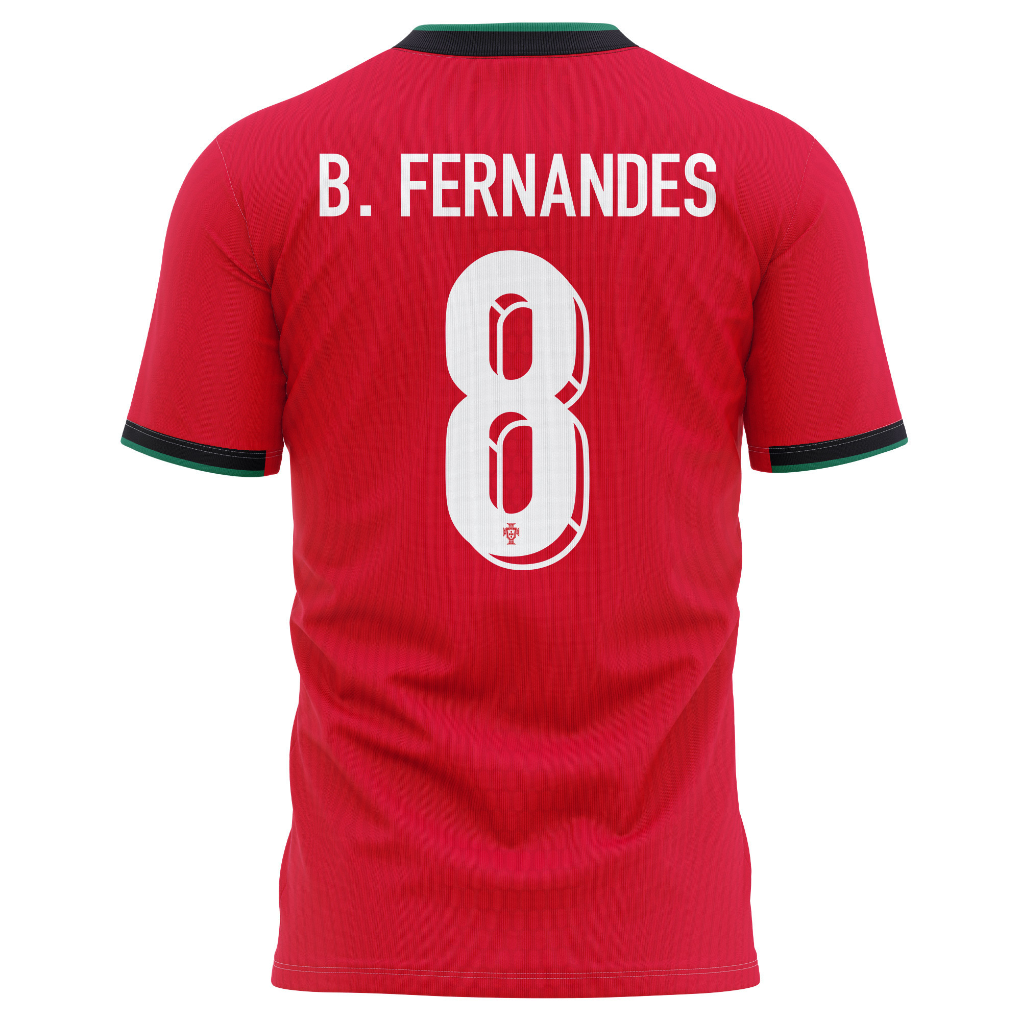Bruno Fernandes 8 Portugal National Team 2024/25 Home Kits AOP T-shirt - Red