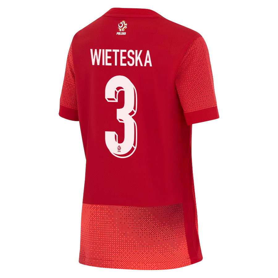 Mateusz Wieteska 3 Poland National Team 2024/25 Away YOUTH Jersey - Red