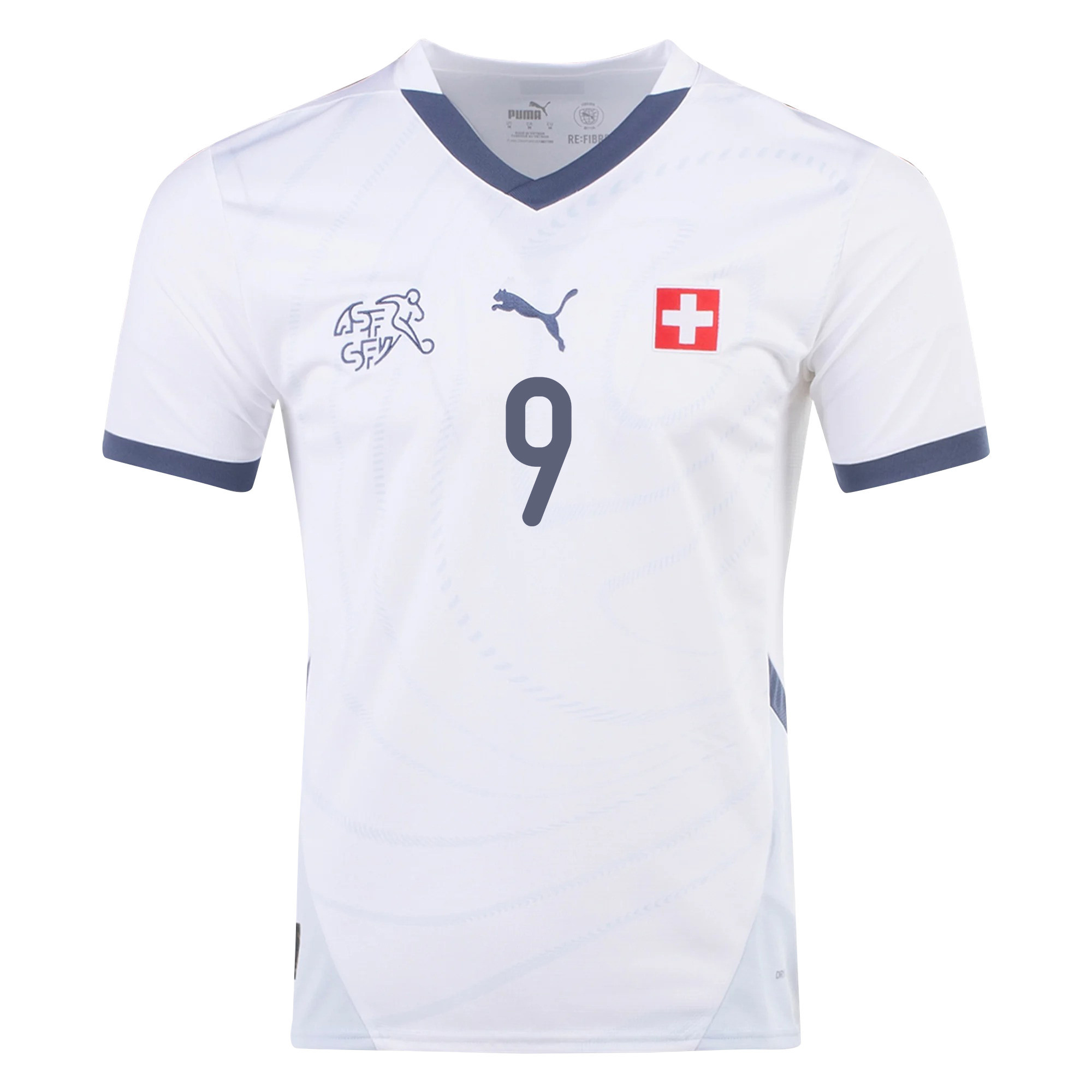 Haris Seferović 9 Switzerland National Team 2024/25 Away Men Jersey - White
