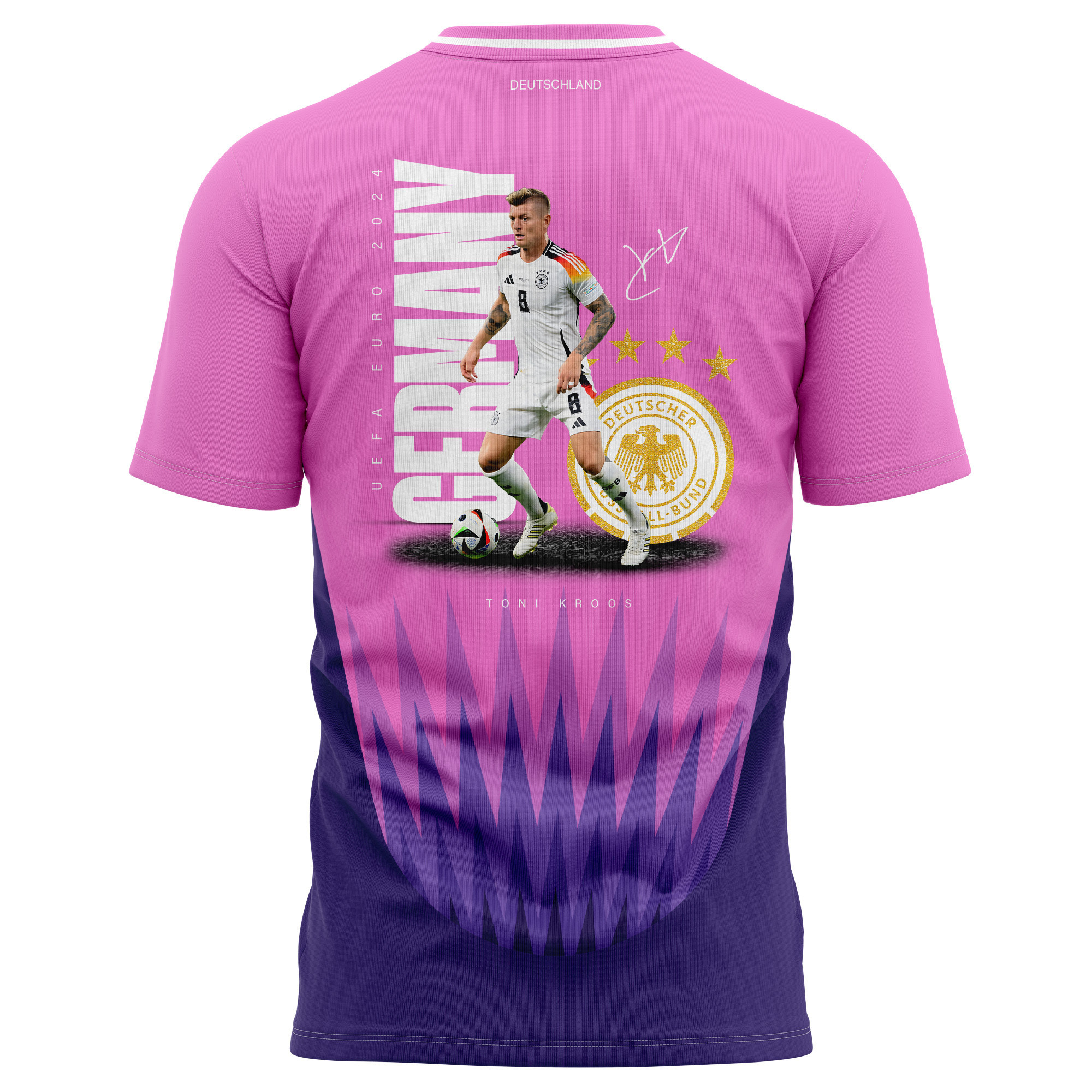 Toni Kroos 8 Signed Goal-Scoring Germany National Team 2024 Away Kits AOP T-shirt - Purple