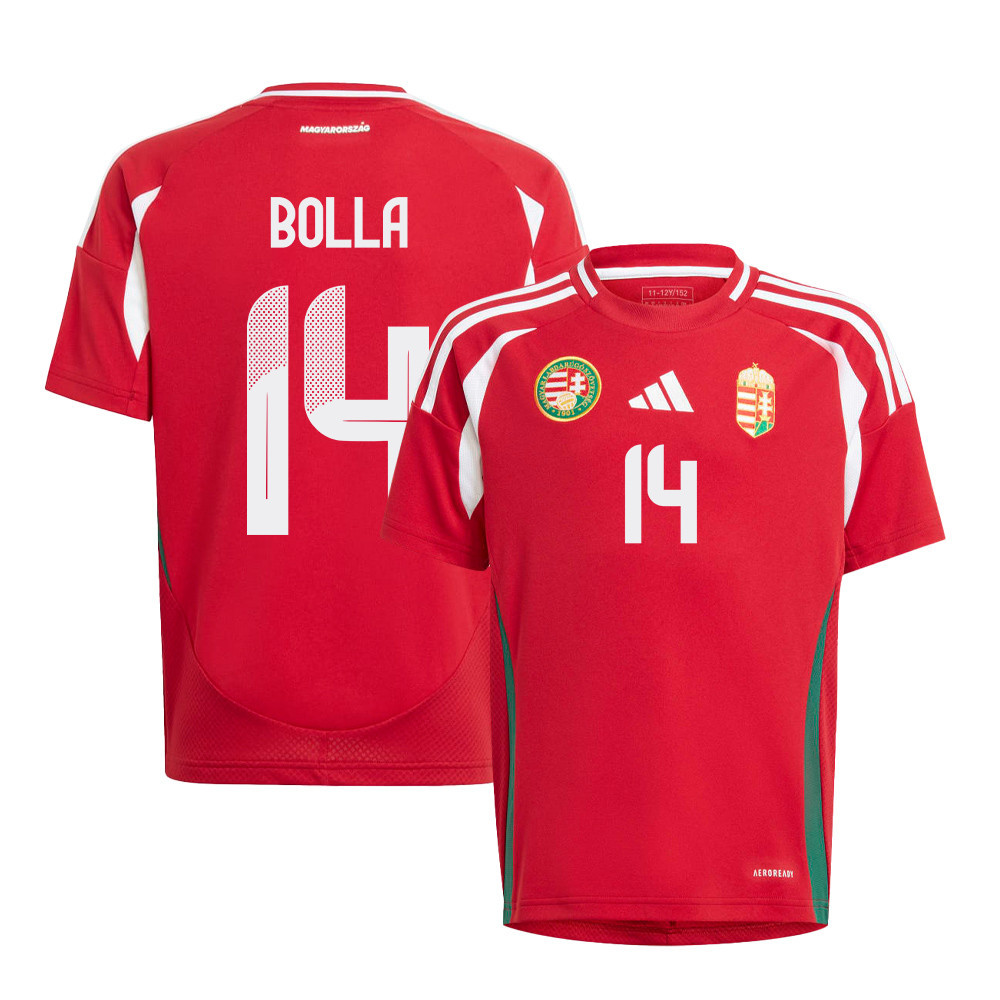 Bendegúz Bolla 14 Hungary National Team 2024/25 Home YOUTH Jersey - Red