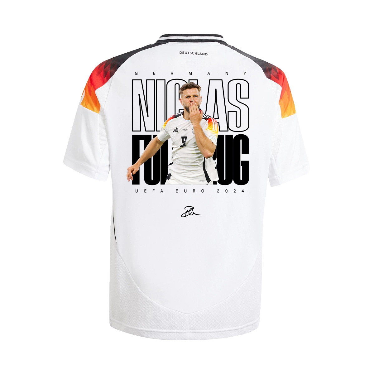 Niclas Füllkrug 9 Signed Goal Germany National Team 2024 Home YOUTH Jersey - White
