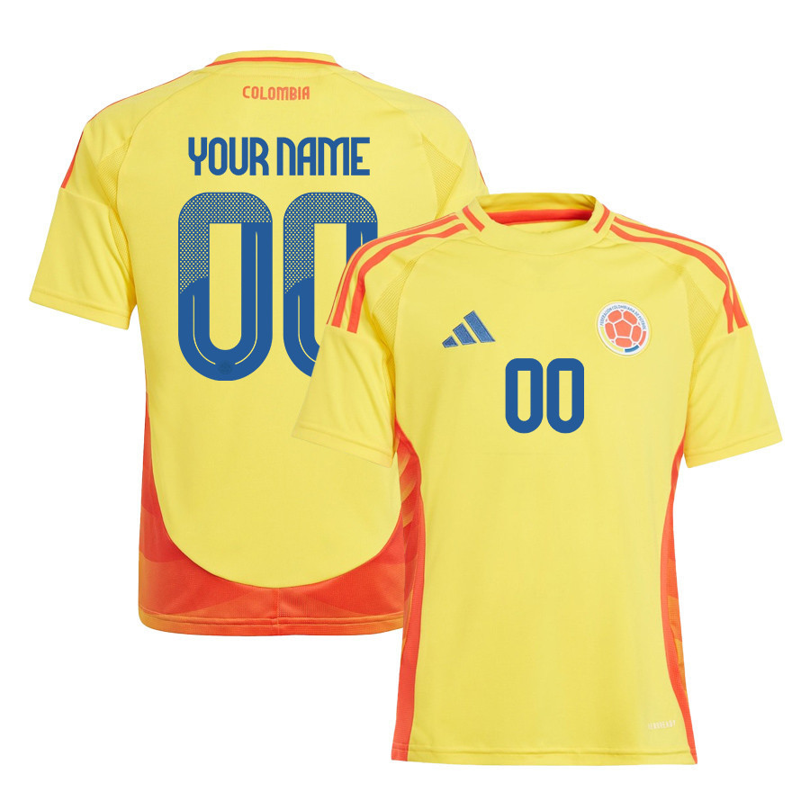 Colombia National Team 2024/25 Home Custom YOUTH Jersey - Yellow