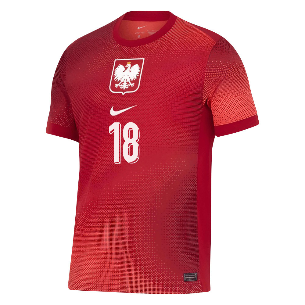 Patryk Peda 18 Poland National Team 2024/25 Away Men Jersey - Red