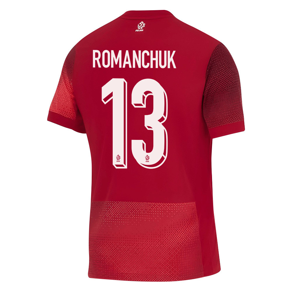 Taras Romanchuk 13 Poland National Team 2024/25 Away Men Jersey - Red