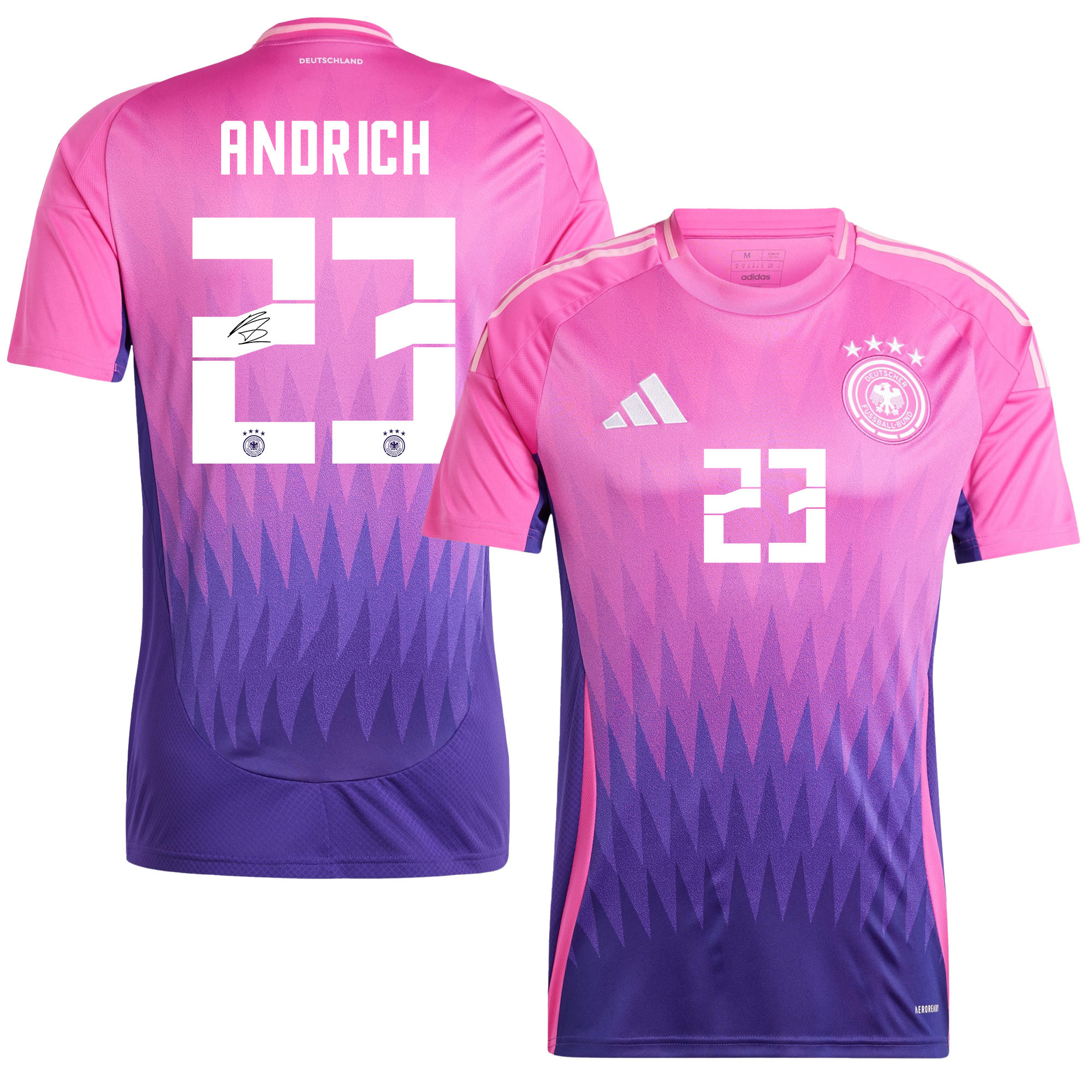 Robert Andrich 23 Signed Germany National Team 2024/25 Away Jersey Autographed - Men
