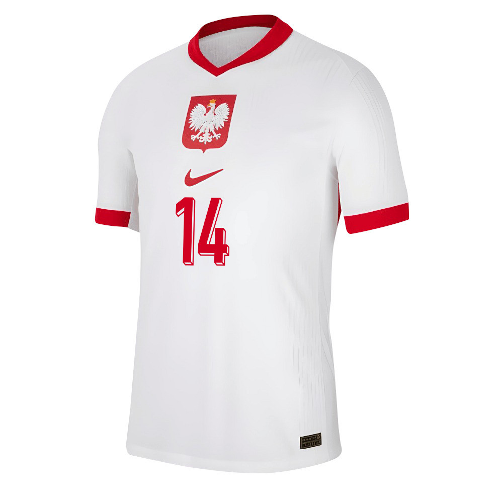 Jakub Kiwior 14 Poland National Team 2024/25 Home Men Jersey - White
