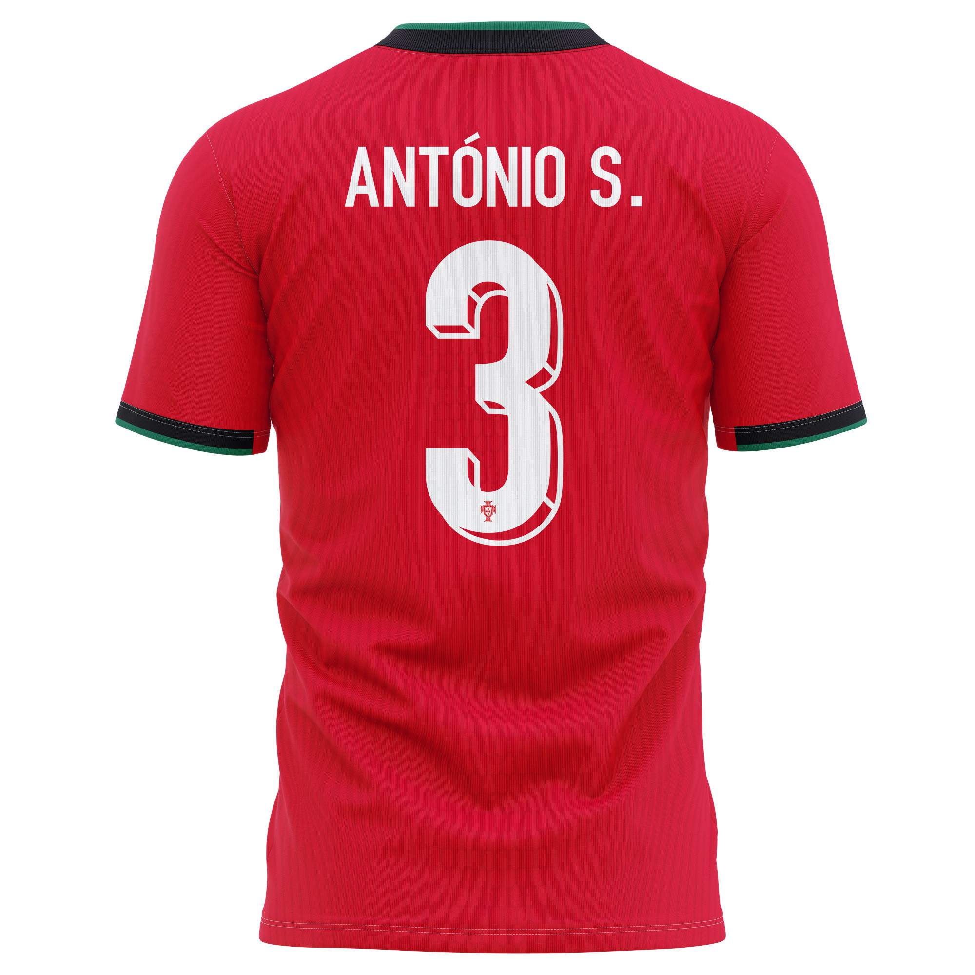 António Silva 3 Portugal National Team 2024/25 Home Kits AOP T-shirt - Red