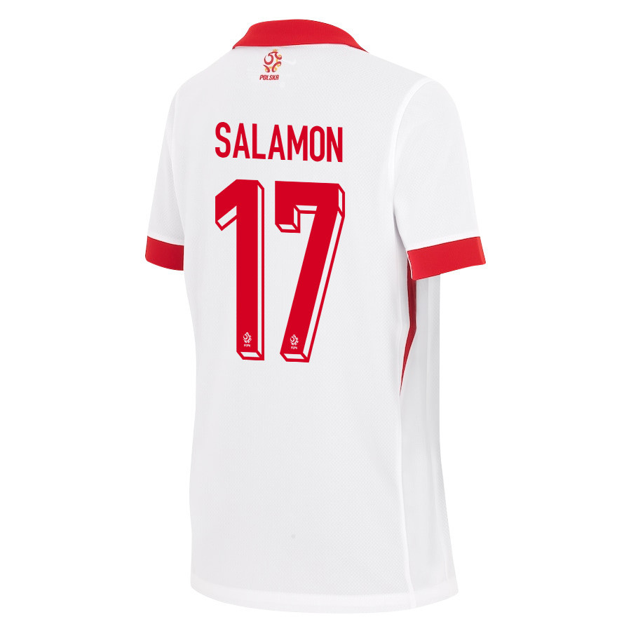 Bartosz Salamon 17 Poland National Team 2024/25 Home YOUTH Jersey - White