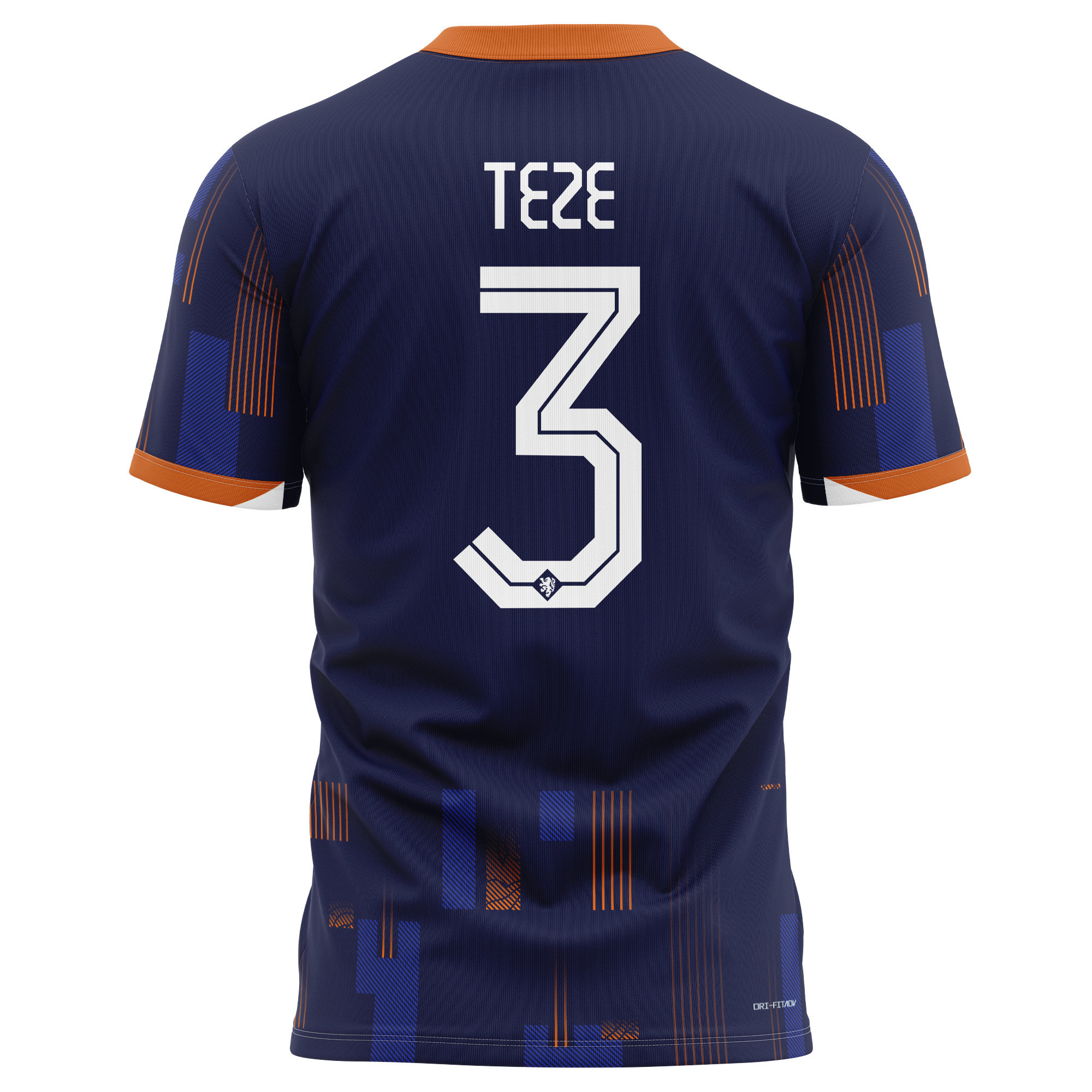 Jordan Teze 3 Netherlands National Team 2024 Away Kits AOP T-shirt - Navy