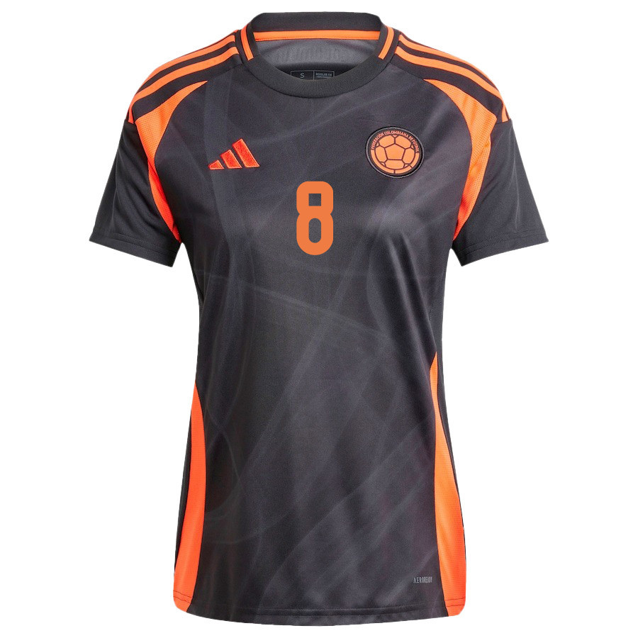 Jorge Carrascal 8 Colombia National Team 2024/25 Away Women Jersey - Black