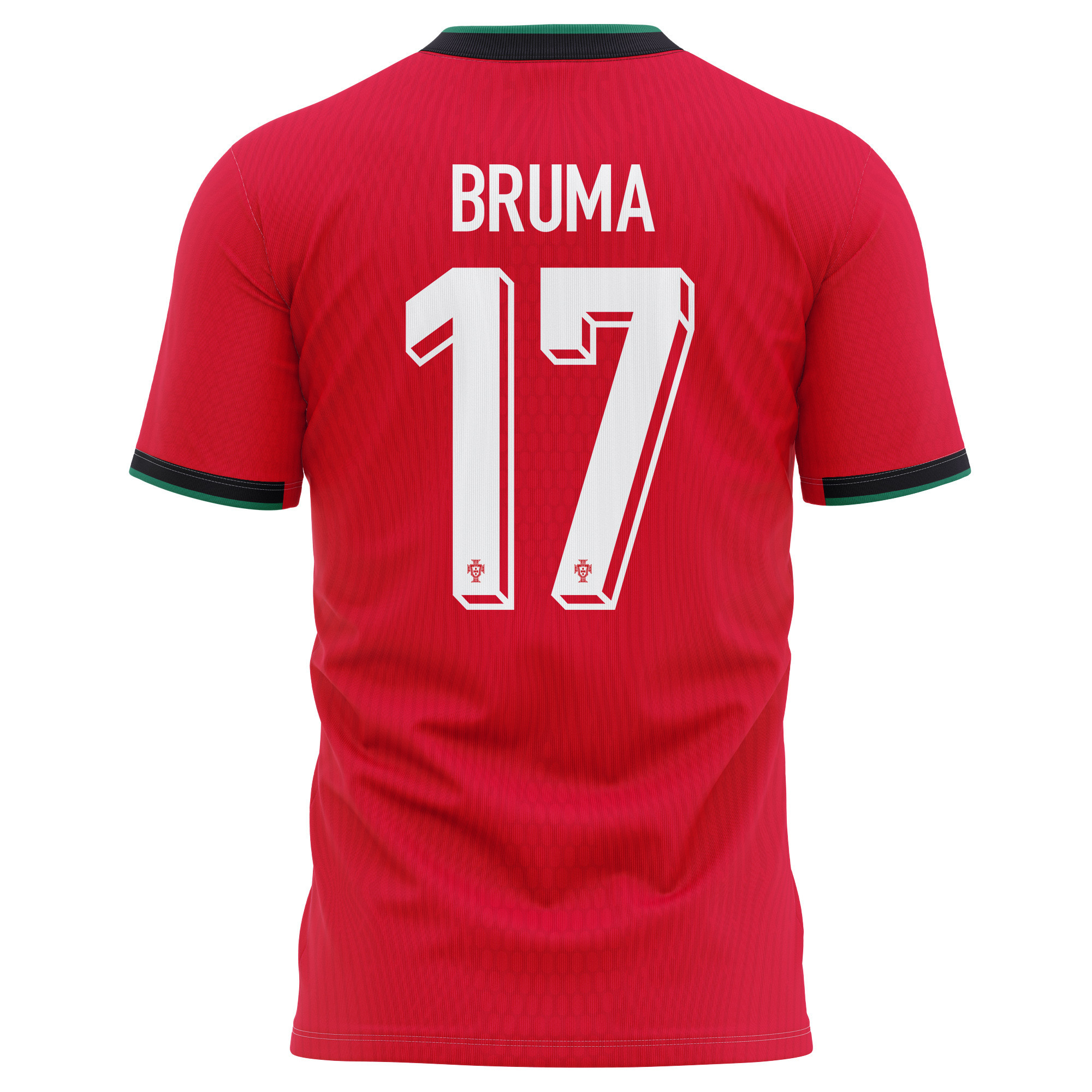 Bruma 17 Portugal National Team 2024/25 Home Kits AOP T-shirt - Red