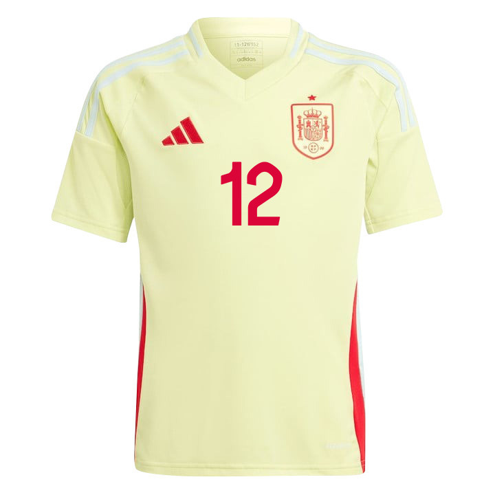 Borja Iglesias 12 Spain National Team 2024 Away YOUTH Jersey - Yellow