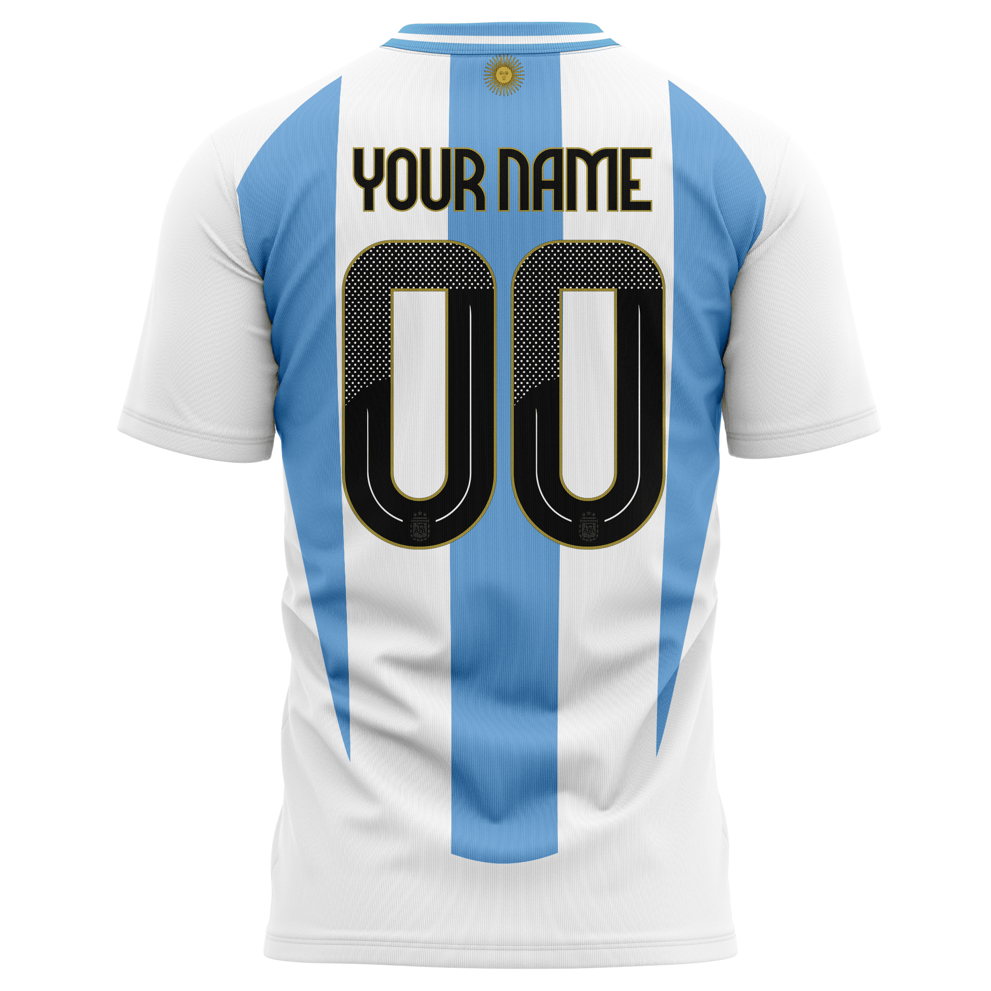 Argentina National Team 2024 Home Kits Custom AOP T-shirt - White