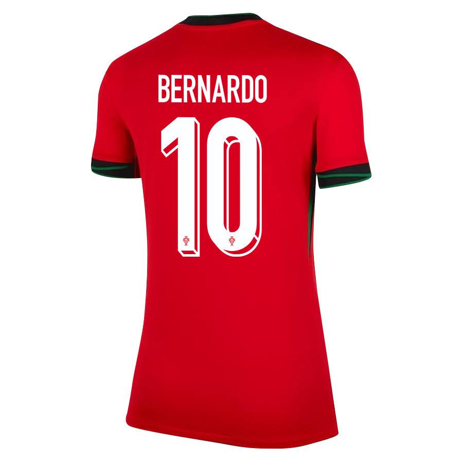 Bernardo Silva 10 Portugal National Team 2024/25 Home WOMEN Jersey - Red