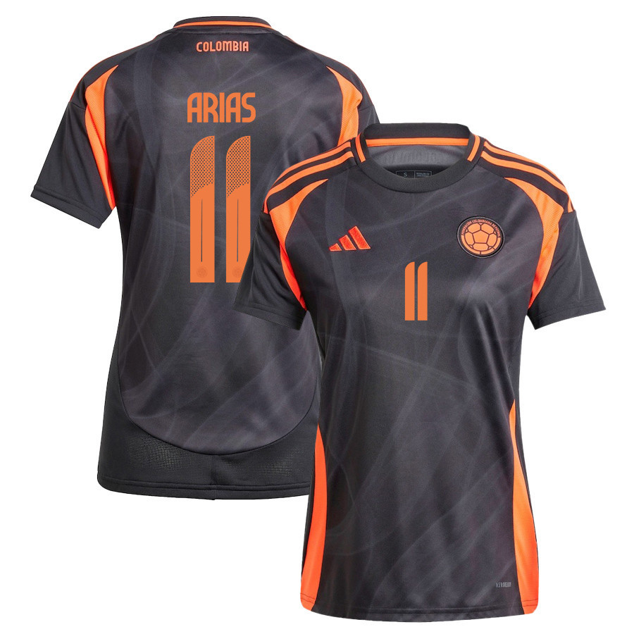 Jhon Arias 11 Colombia National Team 2024/25 Away Women Jersey - Black