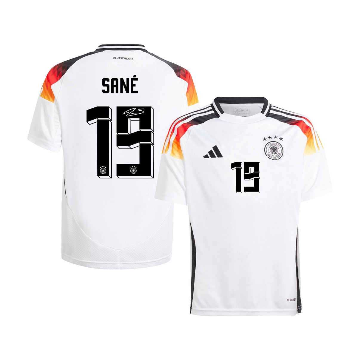 Leroy Sané 19 Signed Germany National Team 2024/25 YOUTH Jersey Autographed - Home