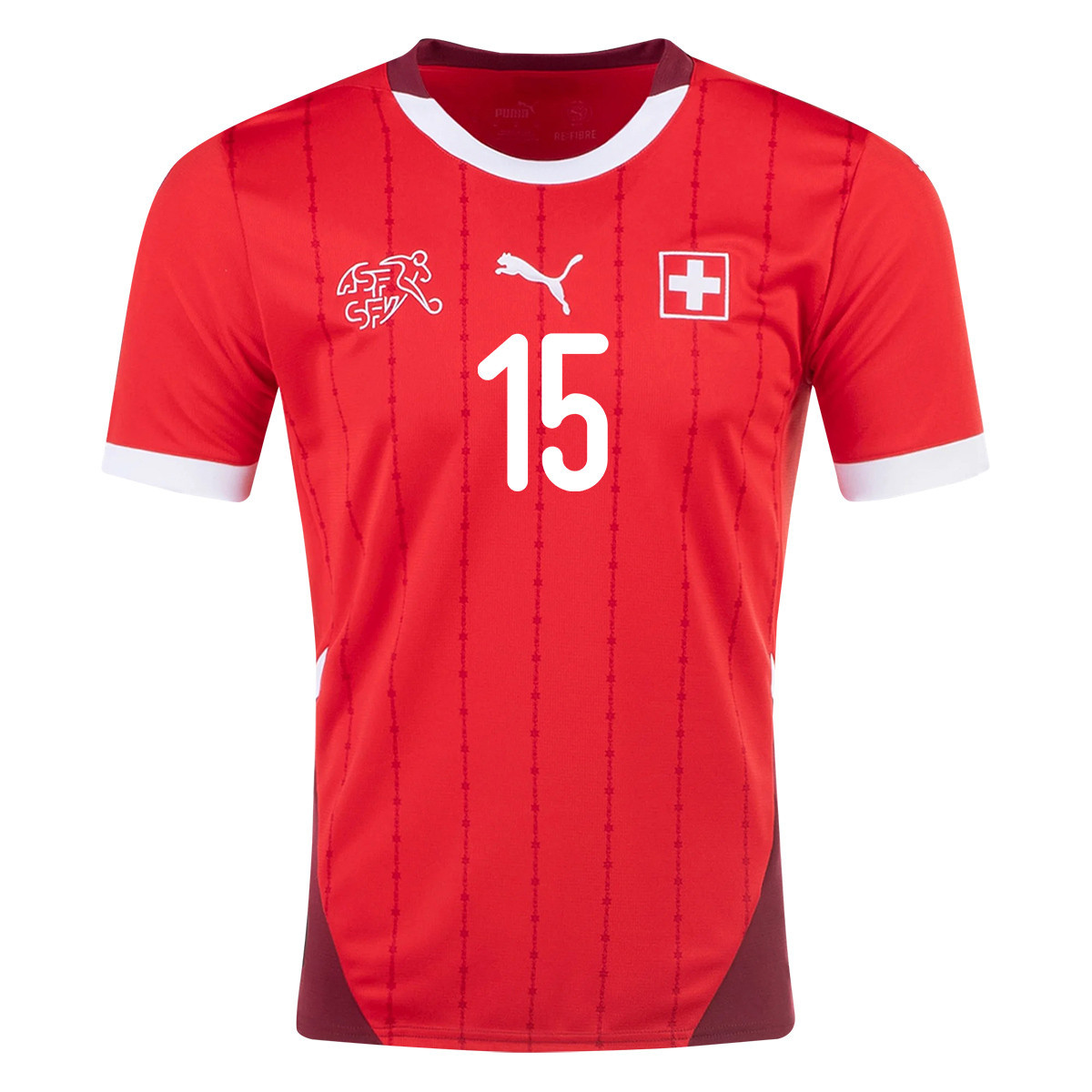 Ulisses Garcia 15 Switzerland National Team 2024/25 Home Men Jersey - Red
