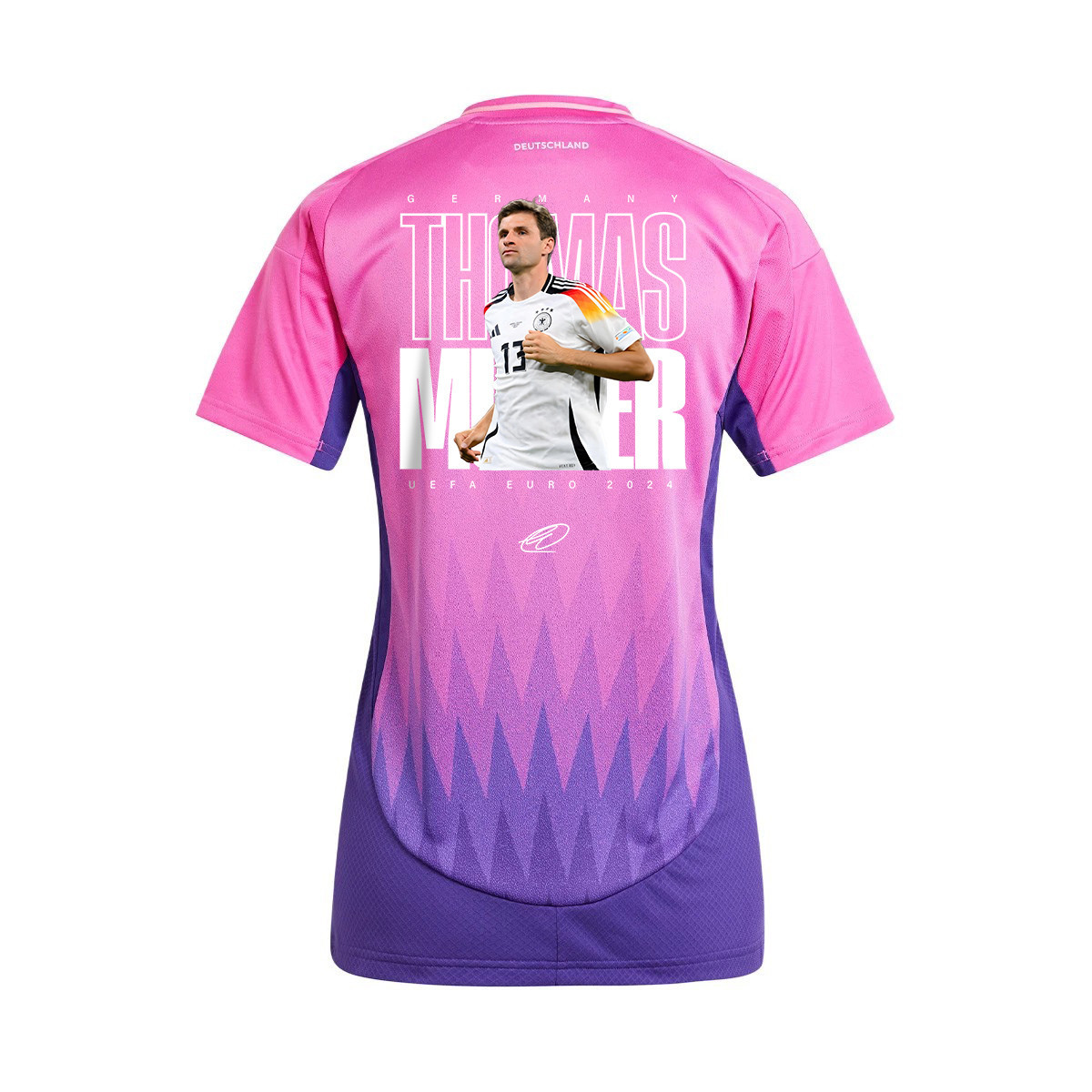 Thomas Müller 13 Signed Iconic Germany National Team 2024 Away WOMEN Jersey - Purple