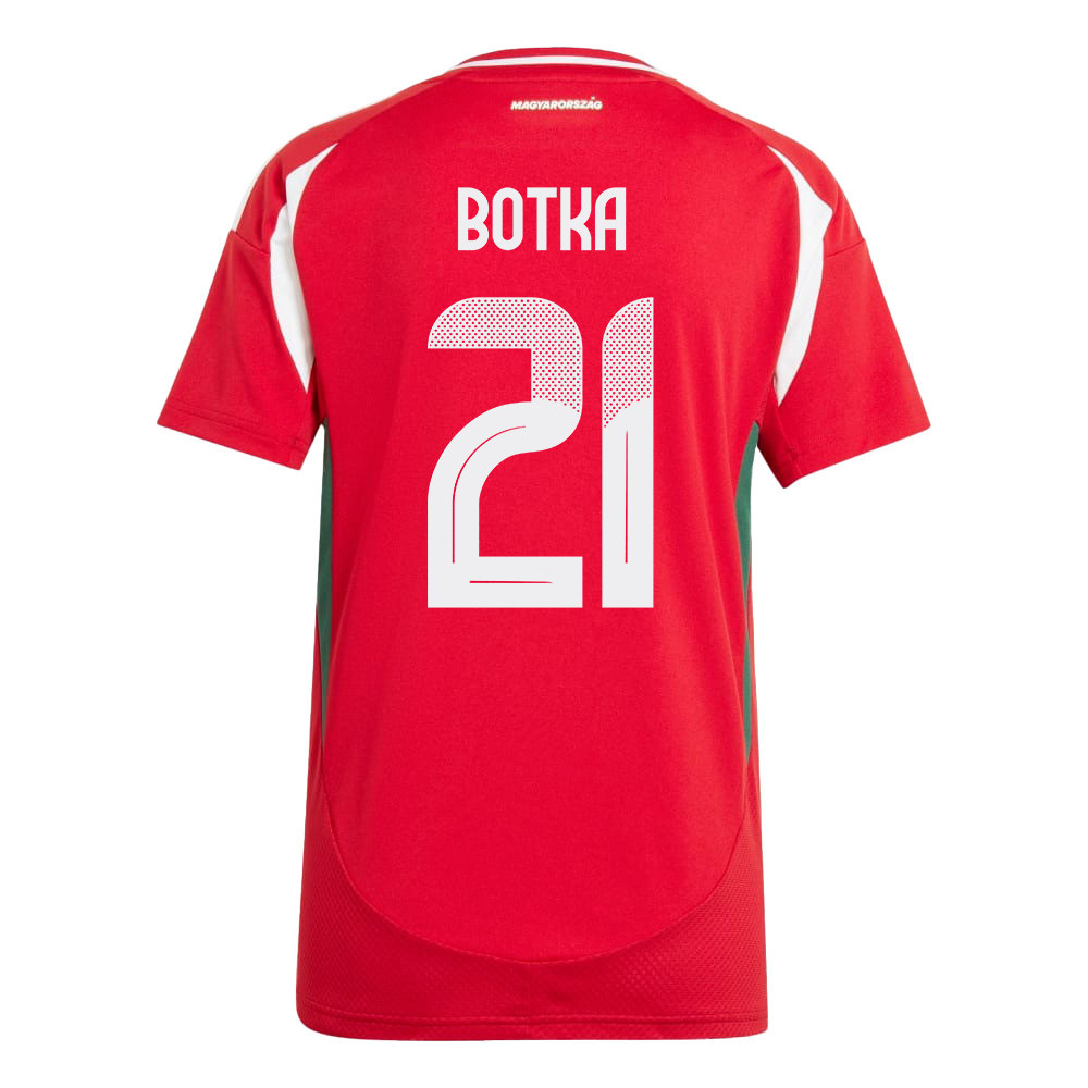 Endre Botka 21 Hungary National Team 2024/25 Home WOMEN Jersey - Red