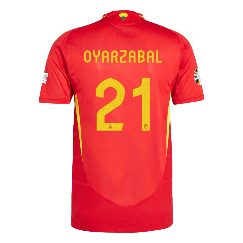 Mikel Oyarzabal 21 Spain National Team 2024 Home Men Jersey - Scarlet
