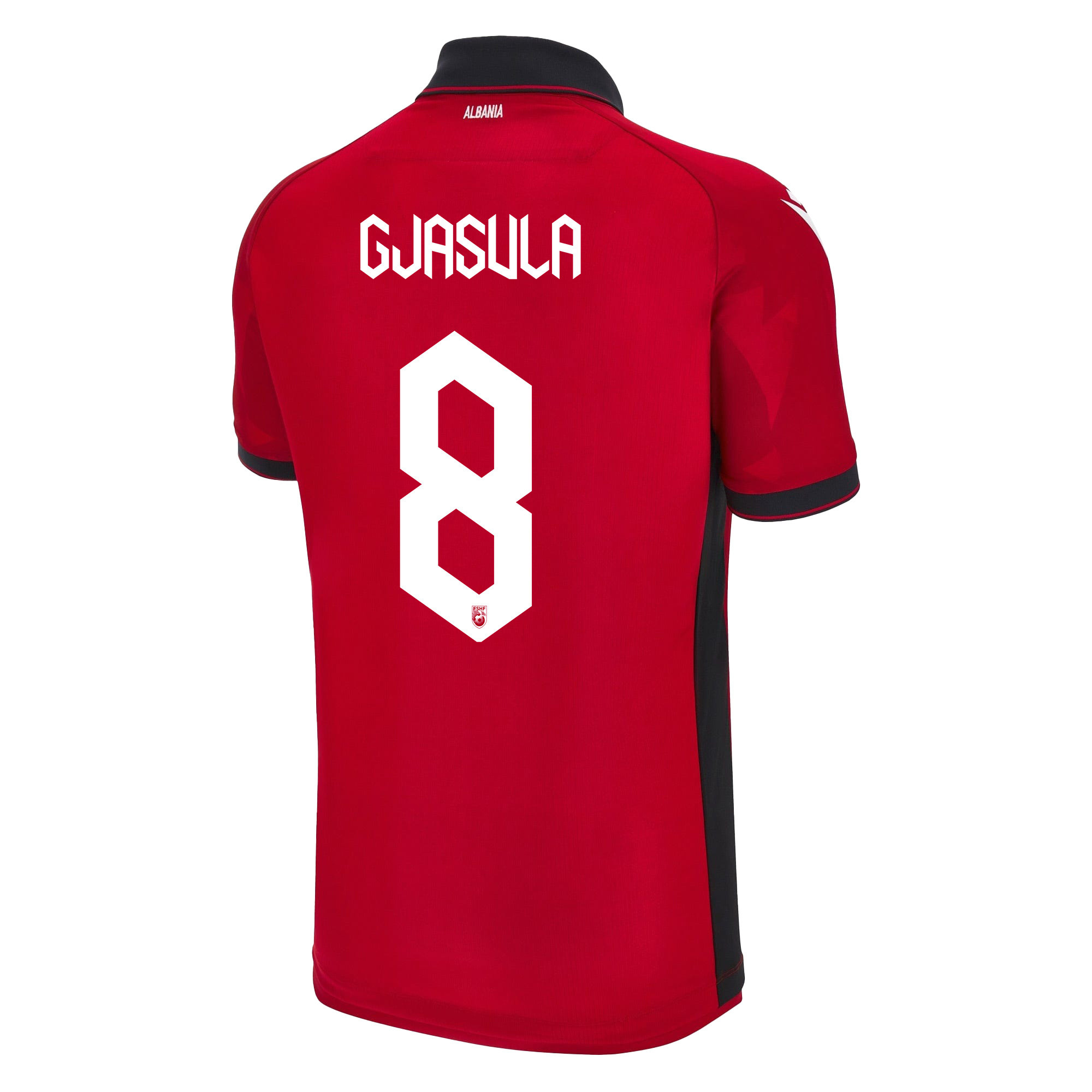 Klaus Gjasula 8 Albania National Team 2024/25 Home Men Jersey - Red