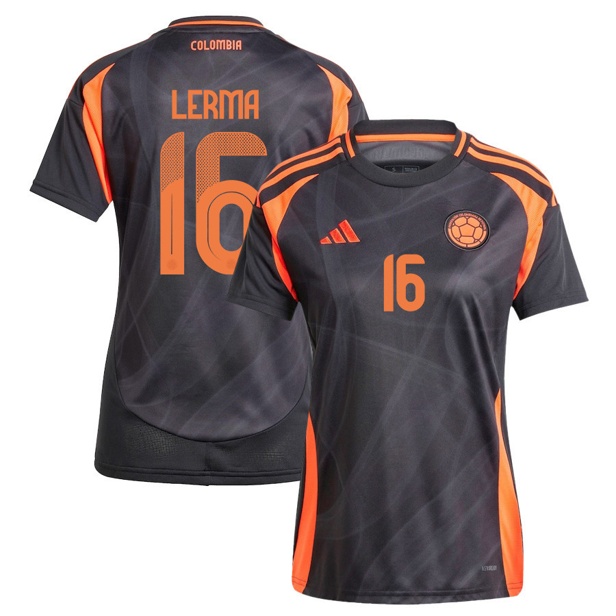 Jefferson Lerma 16 Colombia National Team 2024/25 Away Women Jersey - Black