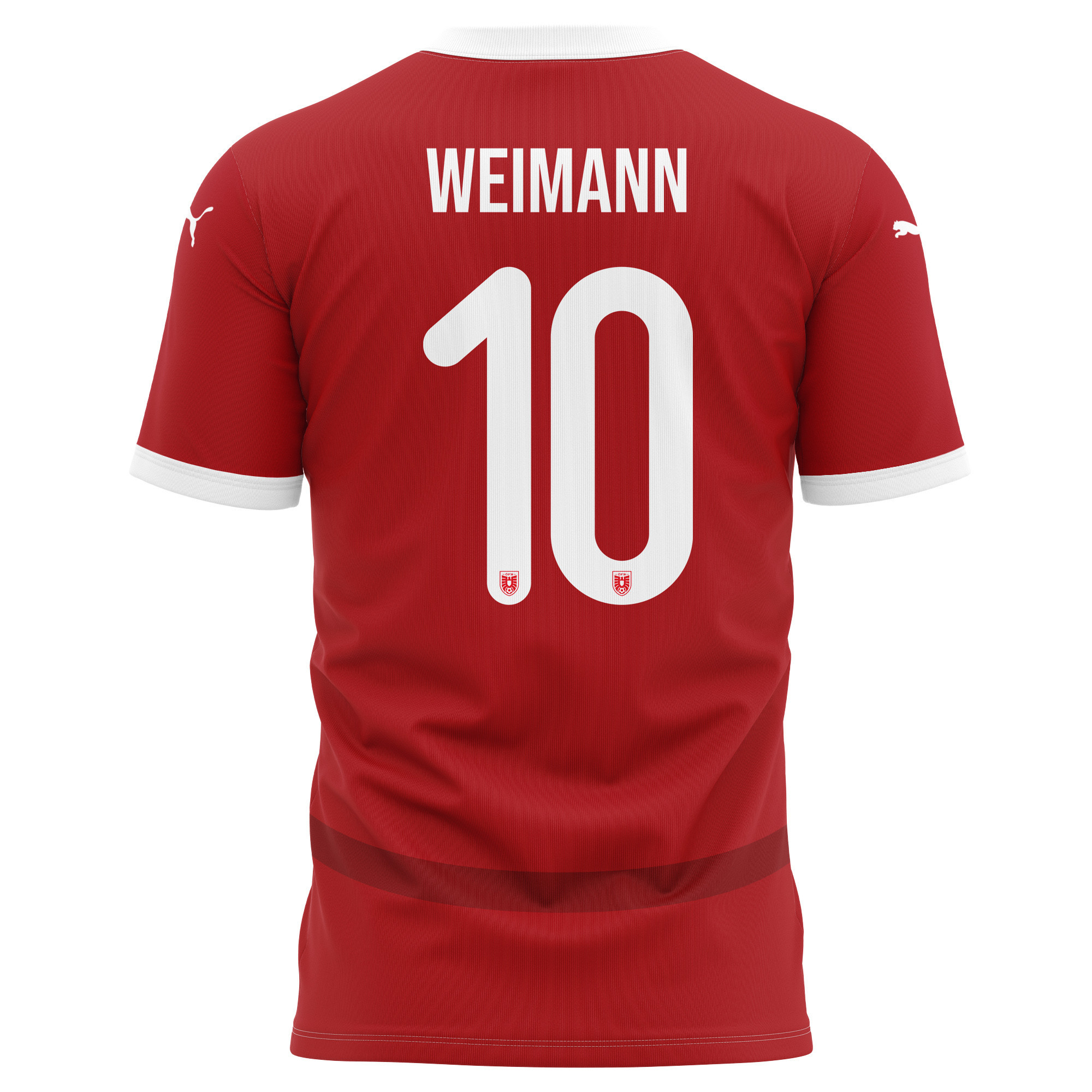 Andreas Weimann 10 Austria National Team 2024/25 Home Kits AOP T-shirt - Red