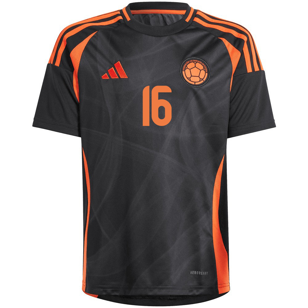 Jefferson Lerma 16 Colombia National Team 2024/25 Away YOUTH Jersey - Black