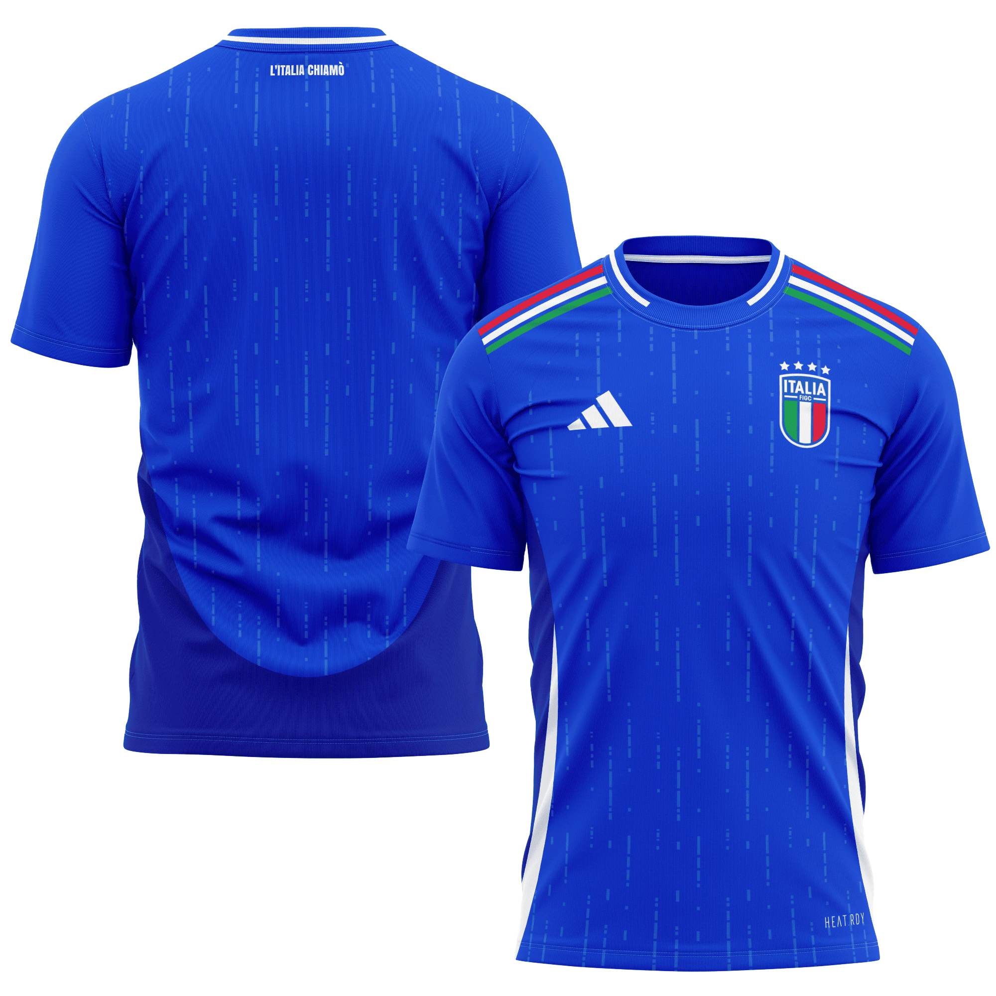 Italy National Team 2024 Home Kits AOP T-shirt - Blue