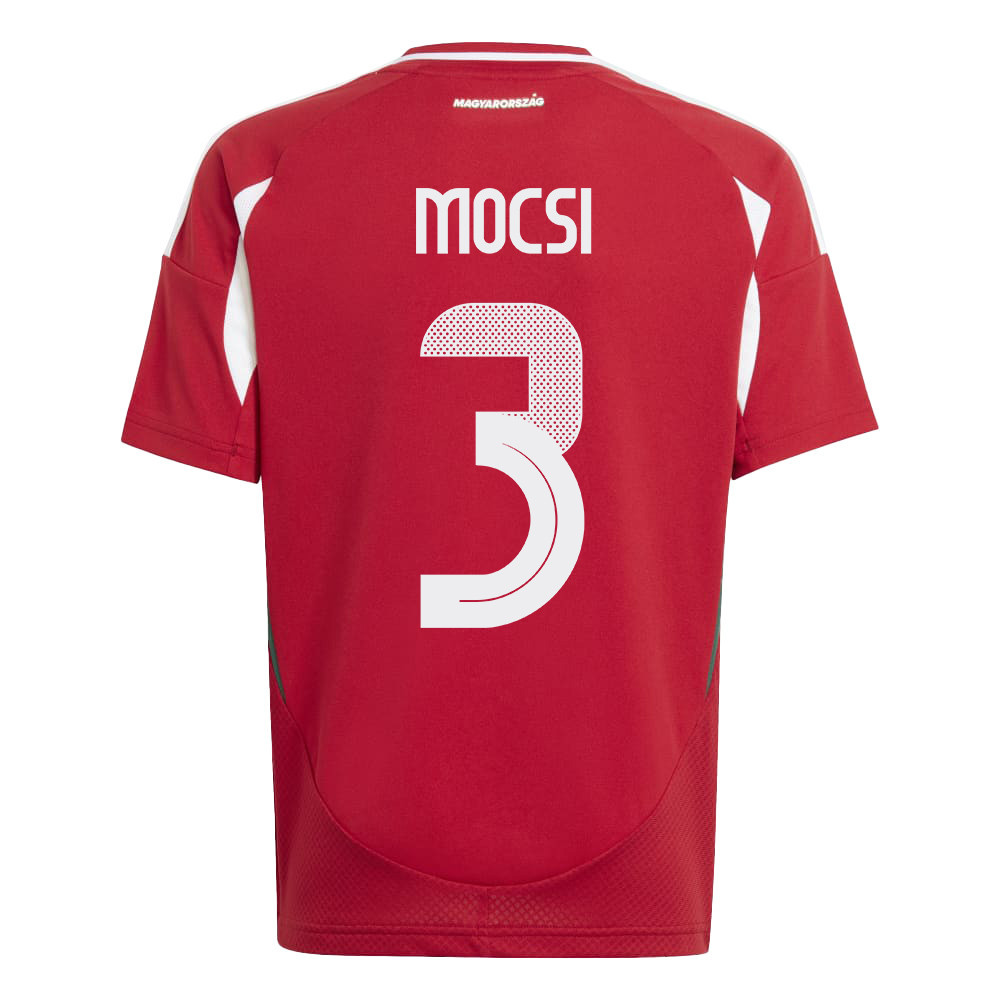 Attila Mocsi 3 Hungary National Team 2024/25 Home YOUTH Jersey - Red